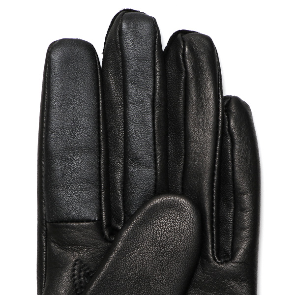  佐々木手袋 日本製 牛革 レザー レディース 手袋 スマートフォン対応 ブラック 黒 黒色 防寒 革手袋 本革 国産 オールレザー 化粧箱付き スマホ対応 タッチパネル 操作可能 高級 おしゃれ プレゼント 女性 大人 通勤 三本山 経年変化 味わい 暖かい