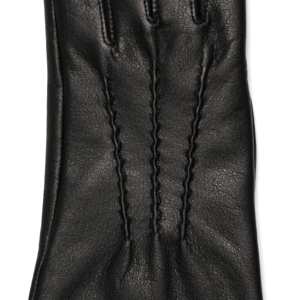  佐々木手袋 日本製 牛革 レザー レディース 手袋 スマートフォン対応 ブラック 黒 黒色 防寒 革手袋 本革 国産 オールレザー 化粧箱付き スマホ対応 タッチパネル 操作可能 高級 おしゃれ プレゼント 女性 大人 通勤 三本山 経年変化 味わい 暖かい