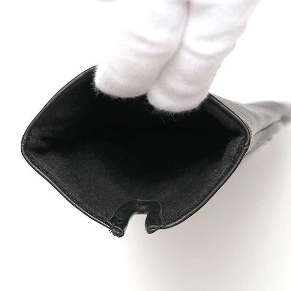  佐々木手袋 日本製 牛革 レザー レディース 手袋 スマートフォン対応 ブラック 黒 黒色 防寒 革手袋 本革 国産 オールレザー 化粧箱付き スマホ対応 タッチパネル 操作可能 高級 おしゃれ プレゼント 女性 大人 通勤 三本山 経年変化 味わい 暖かい