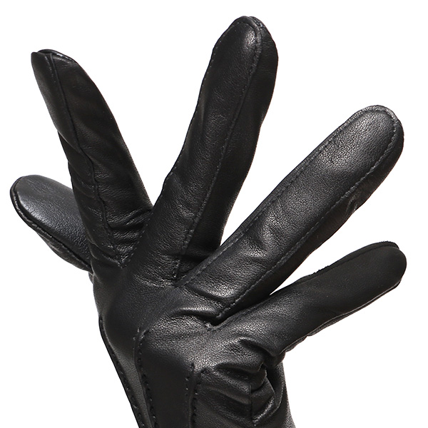  佐々木手袋 日本製 牛革 レザー レディース 手袋 スマートフォン対応 ブラック 黒 黒色 リブ付き カフス付き 防寒 革手袋 本革 国産 オールレザー 化粧箱付き スマホ対応 タッチパネル 操作可能 高級 おしゃれ プレゼント 女性 大人 通勤 三本山 暖かい