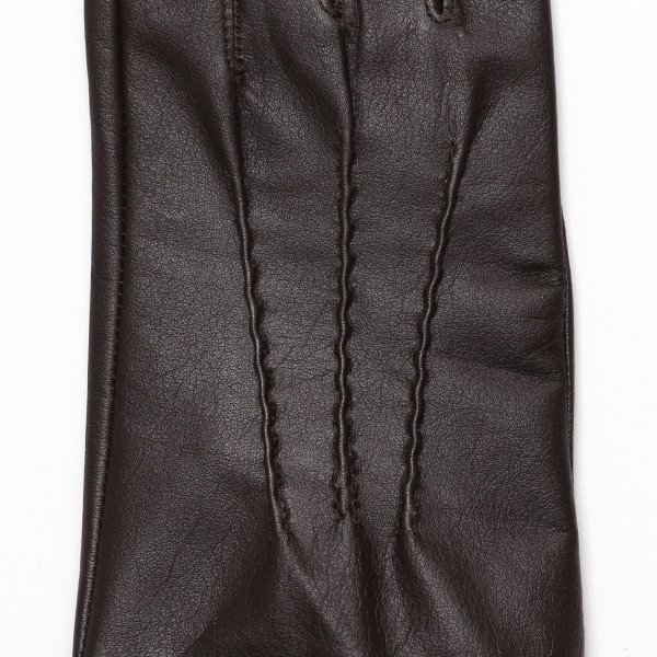  佐々木手袋 日本製 牛革 レザー レディース 手袋 スマートフォン対応 ダークブラウン ブラウン 茶 茶色 リブ付き カフス付き 防寒 革手袋 本革 国産 オールレザー 化粧箱付き スマホ対応 タッチパネル 操作可能 高級 おしゃれ プレゼント 女性 大人 通勤 三本山 暖かい