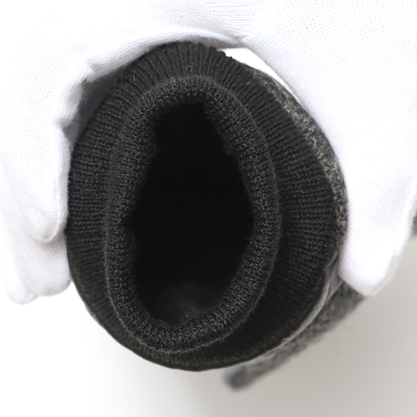 佐々木手袋 日本製 ハリスツイード 牛革 レザー メンズ 手袋 スマートフォン対応 ダークグレー グレー グレイ 灰色 リブ付き カフス付き 防寒 革手袋 本革 国産 オールレザー 化粧箱付き スマホ対応 タッチパネル 操作可能 高級 おしゃれ プレゼント 男性 暖かい