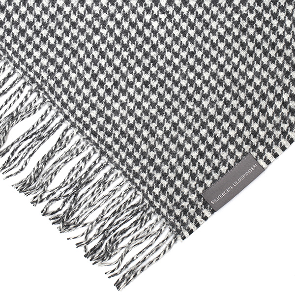 大判 マフラー ストール 130×200cm ブランド メンズ レディース ベビー アルパカ 100% 秋冬 厚手 ブランケット ブラック 黒 黒色 クリスマス プレゼント ギフト チェック 無地 Silkeborg Plaids(シルケボープレード)