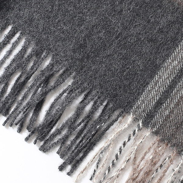  大判 マフラー ストール 130×200cm ブランド メンズ レディース ベビー アルパカ 100％ 秋冬 厚手 ブランケット グレー グレイ 灰色 クリスマス プレゼント ギフト チェック  無地 Silkeborg Plaids(シルケボープレード)