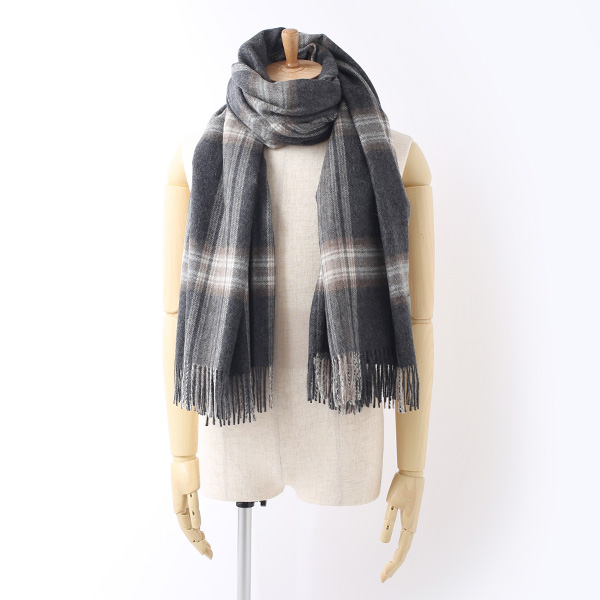  大判 マフラー ストール 130×200cm ブランド メンズ レディース ベビー アルパカ 100％ 秋冬 厚手 ブランケット グレー グレイ 灰色 クリスマス プレゼント ギフト チェック  無地 Silkeborg Plaids(シルケボープレード)