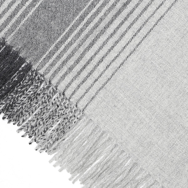  大判 マフラー ストール 130×200cm ブランド メンズ レディース ベビー アルパカ 100％ 秋冬 厚手 ブランケット グレー グレイ 灰色 クリスマス プレゼント ギフト チェック  無地 Silkeborg Plaids(シルケボープレード)