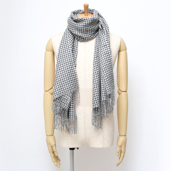  マフラー メンズ レディース ブランド ベビー アルパカ 100％ 大判 ストール 北欧 おしゃれ 柄 ブラック 黒 黒色 男性 女性 厚手 チェック 無地 シンプル プレゼント ギフト 贈り物  Silkeborg Plaids(シルケボープレード)