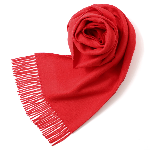 シルケボープレード 60×200cm ベビーアルパカストール レッド