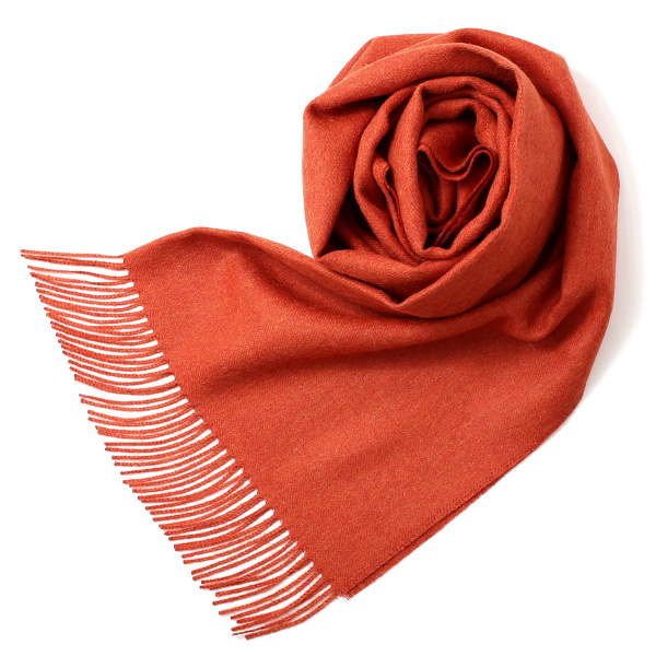 シルケボープレード 60×200cm ベビーアルパカストール ウォームオレンジ