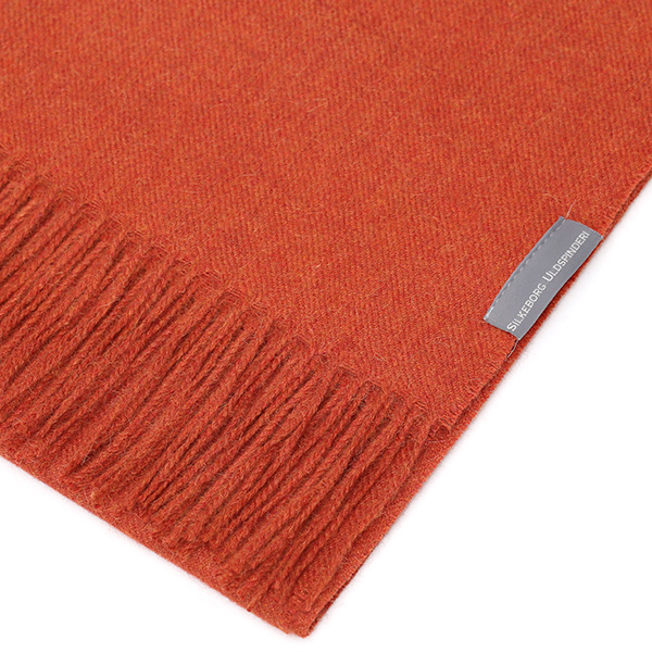  マフラー メンズ レディース ブランド ベビー アルパカ 100％ 大判 ストール 北欧 おしゃれ 柄 オレンジ 橙色 男性 女性 厚手 チェック 無地 シンプル プレゼント ギフト 贈り物  Silkeborg Plaids(シルケボープレード)