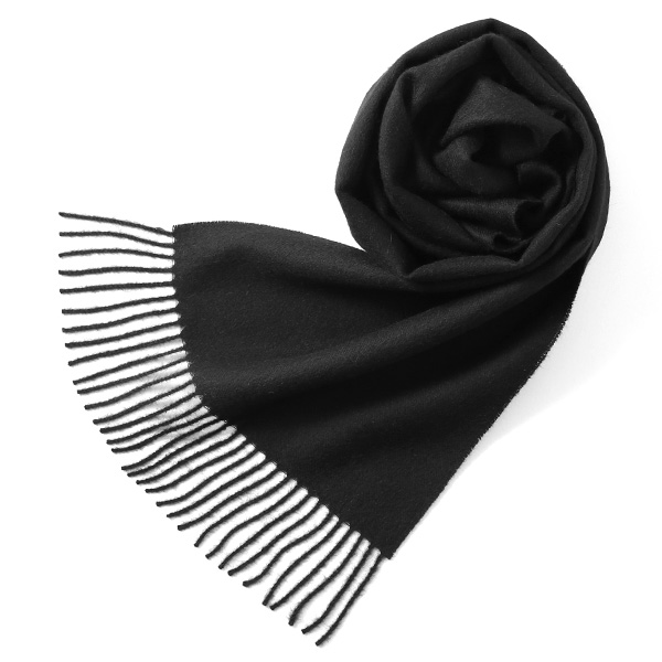 シルケボープレード 30×200cm ベビーアルパカストール ブラック