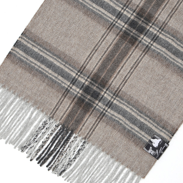 ストール マフラー ベビーアルパカ 100% 北欧 ブランド メンズ レディース ブラウン 茶 茶色 彼氏 彼女 プレゼント 高級 ギフト ウール 厚手 チェック 柄 無地 シンプル Silkeborg Plaids(シルケボープレード)