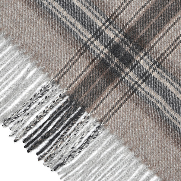 ストール マフラー ベビーアルパカ 100% 北欧 ブランド メンズ レディース ブラウン 茶 茶色 彼氏 彼女 プレゼント 高級 ギフト ウール 厚手 チェック 柄 無地 シンプル Silkeborg Plaids(シルケボープレード)