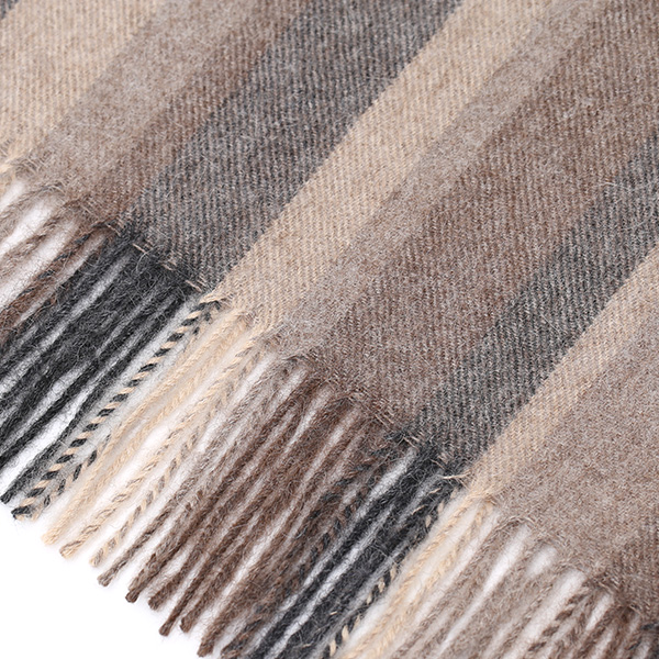  ストール マフラー ベビーアルパカ 100％ 北欧 ブランド メンズ レディース ブラウン 茶 茶色 彼氏 彼女 プレゼント 高級 ギフト ウール 厚手 チェック 柄 無地 シンプル Silkeborg Plaids(シルケボープレード)