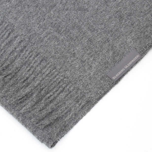  ストール マフラー ベビーアルパカ 100％ 北欧 ブランド メンズ レディース グレー グレイ 灰色 彼氏 彼女 プレゼント 高級 ギフト ウール 厚手 チェック 柄 無地 シンプル Silkeborg Plaids(シルケボープレード)