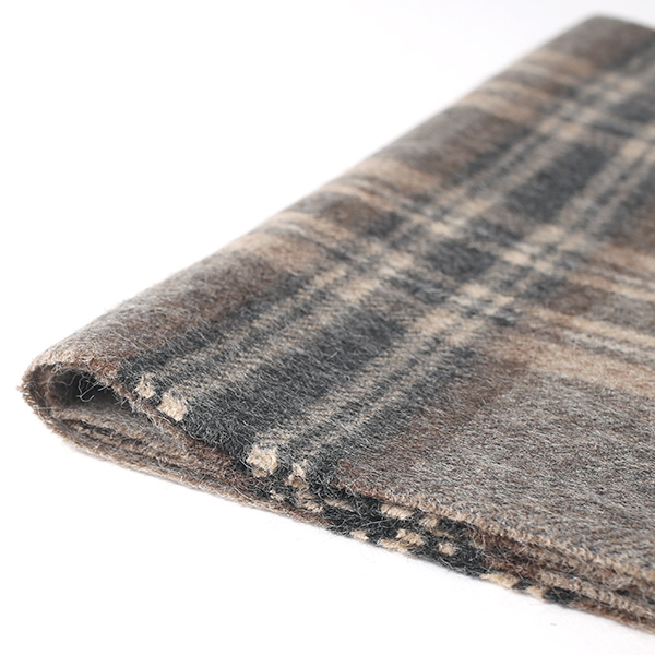  ストール マフラー ベビーアルパカ 100％ 北欧 ブランド メンズ レディース グレー グレイ 灰色 彼氏 彼女 プレゼント 高級 ギフト ウール 厚手 チェック 柄 無地 シンプル Silkeborg Plaids(シルケボープレード)