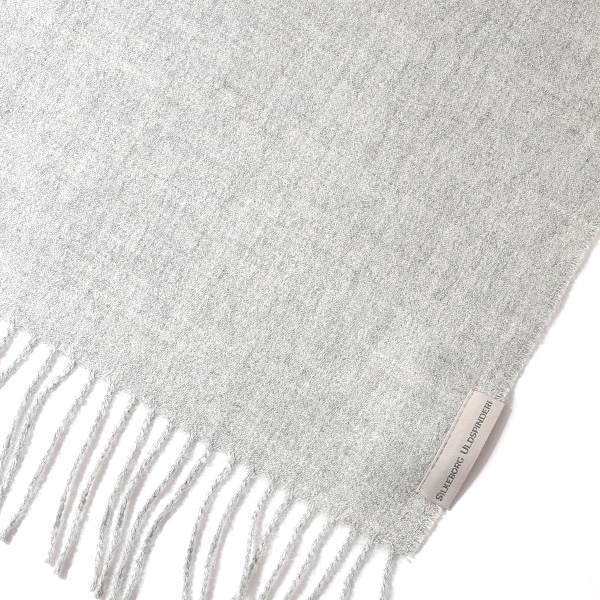  ストール マフラー ベビーアルパカ 100％ 北欧 ブランド メンズ レディース ライトグレー グレー グレイ 灰色 彼氏 彼女 プレゼント 高級 ギフト ウール 厚手 チェック 柄 無地 シンプル Silkeborg Plaids(シルケボープレード)