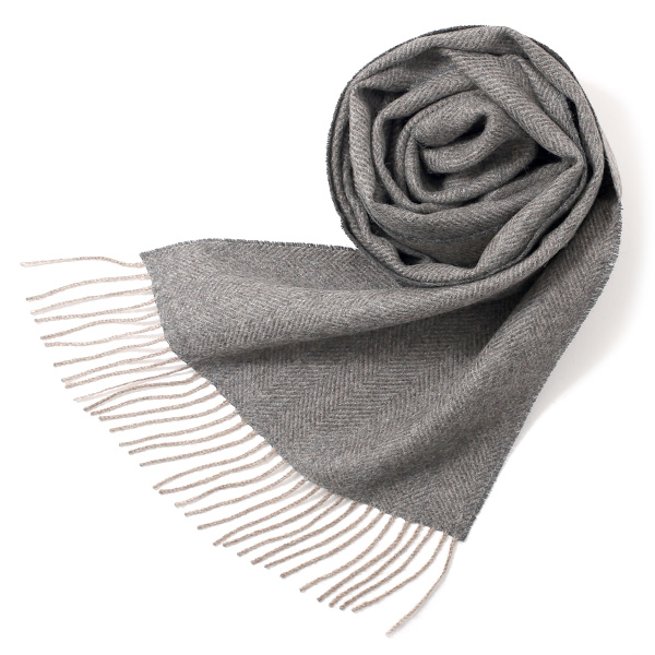 シルケボープレード 30×200cm ベビーアルパカストール ヘリンボーン