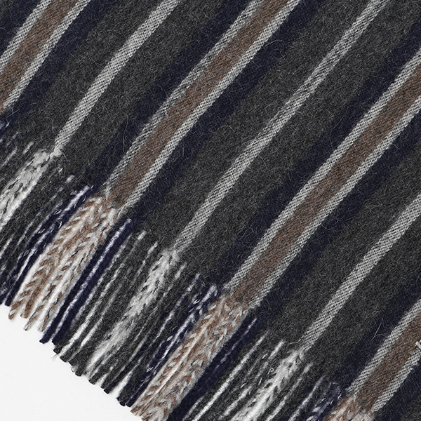  ストール マフラー ベビーアルパカ 100％ 北欧 ブランド メンズ レディース グレー グレイ 灰色 彼氏 彼女 プレゼント 高級 ギフト ウール 厚手 チェック 柄 無地 シンプル Silkeborg Plaids(シルケボープレード)