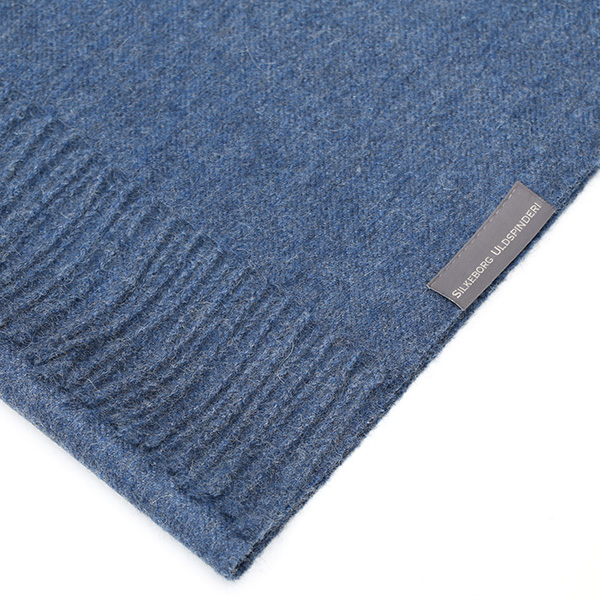  ストール マフラー ベビーアルパカ 100％ 北欧 ブランド メンズ レディース ブルー ネイビー 青色 彼氏 彼女 プレゼント 高級 ギフト ウール 厚手 チェック 柄 無地 シンプル Silkeborg Plaids(シルケボープレード)