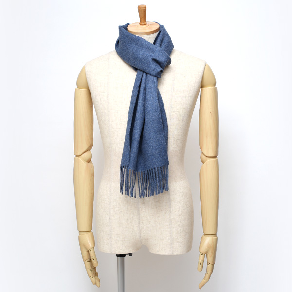  ストール マフラー ベビーアルパカ 100％ 北欧 ブランド メンズ レディース ブルー ネイビー 青色 彼氏 彼女 プレゼント 高級 ギフト ウール 厚手 チェック 柄 無地 シンプル Silkeborg Plaids(シルケボープレード)