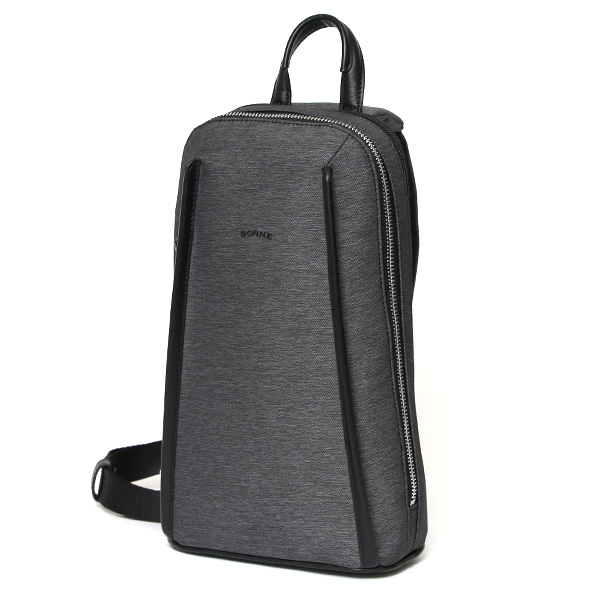 ボディバッグ メンズ 大容量 ワンショルダー 撥水 軽量 おしゃれ 肩掛け ショルダーバッグ ユニセックス ブラック 黒 黒色 小さめ シンプル キレカジ 縦型 カバン 自転車 SONNE(ゾンネ) GRACE グレースシリーズ SOGR0004