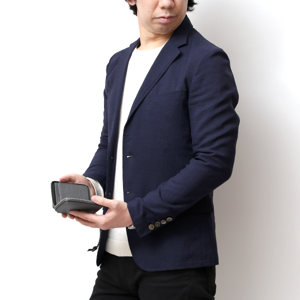 【SOPO】 フランス製高級レザー ミニ財布 二つ折り 本革 薄い ラウンドファスナー 小さい 財布 ブランド ダークグレー グレー グレイ 灰色 メンズ レディース ユニセックス 小銭入れあり 小型 ファスナー 薄型 おしゃれ プレゼント 革 レザー ソポ SO36