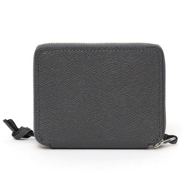 【SOPO】 フランス製高級レザー ミニ財布 二つ折り 本革 薄い ラウンドファスナー 小さい 財布 ブランド ダークグレー グレー グレイ 灰色 メンズ レディース ユニセックス 小銭入れあり 小型 ファスナー 薄型 おしゃれ プレゼント 革 レザー ソポ SO36