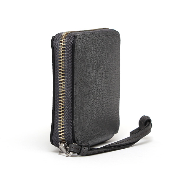 【SOPO】 フランス製高級レザー ミニ財布 二つ折り 本革 薄い ラウンドファスナー 小さい 財布 ブランド ダークグレー グレー グレイ 灰色 メンズ レディース ユニセックス 小銭入れあり 小型 ファスナー 薄型 おしゃれ プレゼント 革 レザー ソポ SO36