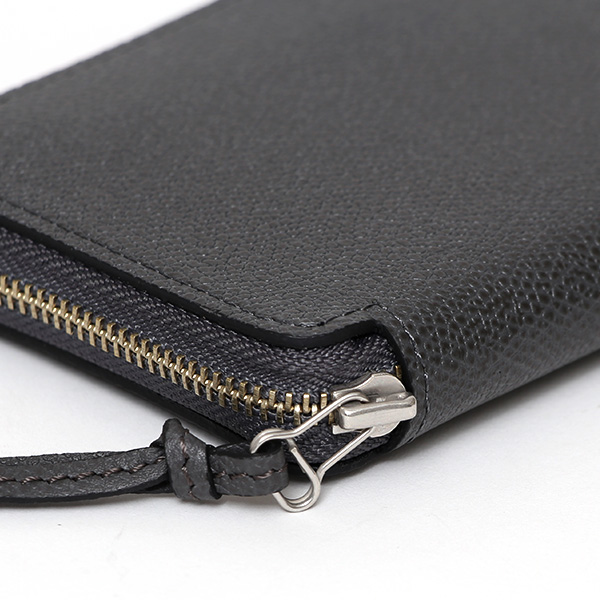 【SOPO】 フランス製高級レザー ミニ財布 二つ折り 本革 薄い ラウンドファスナー 小さい 財布 ブランド ダークグレー グレー グレイ 灰色 メンズ レディース ユニセックス 小銭入れあり 小型 ファスナー 薄型 おしゃれ プレゼント 革 レザー ソポ SO36