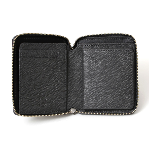 【SOPO】 フランス製高級レザー ミニ財布 二つ折り 本革 薄い ラウンドファスナー 小さい 財布 ブランド ダークグレー グレー グレイ 灰色 メンズ レディース ユニセックス 小銭入れあり 小型 ファスナー 薄型 おしゃれ プレゼント 革 レザー ソポ SO36