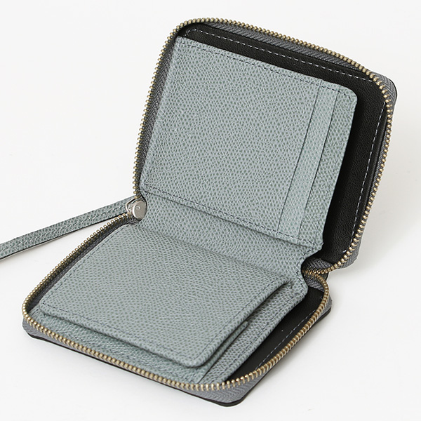  【SOPO】 フランス製高級レザー ミニ財布 二つ折り 本革 薄い ラウンドファスナー 小さい 財布 ブランド ブルー ネイビー 青色 メンズ レディース ユニセックス 小銭入れあり 小型 ファスナー 薄型 おしゃれ プレゼント 革 レザー ソポ SO36