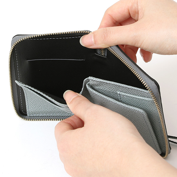  【SOPO】 フランス製高級レザー ミニ財布 二つ折り 本革 薄い ラウンドファスナー 小さい 財布 ブランド ブルー ネイビー 青色 メンズ レディース ユニセックス 小銭入れあり 小型 ファスナー 薄型 おしゃれ プレゼント 革 レザー ソポ SO36