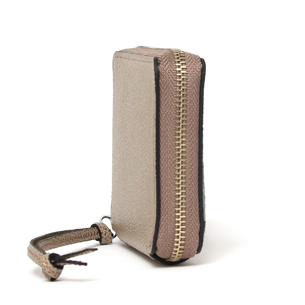  【SOPO】 フランス製高級レザー ミニ財布 二つ折り 本革 薄い ラウンドファスナー 小さい 財布 ブランド ベージュ 肌色 メンズ レディース ユニセックス 小銭入れあり 小型 ファスナー 薄型 おしゃれ プレゼント 革 レザー ソポ SO36