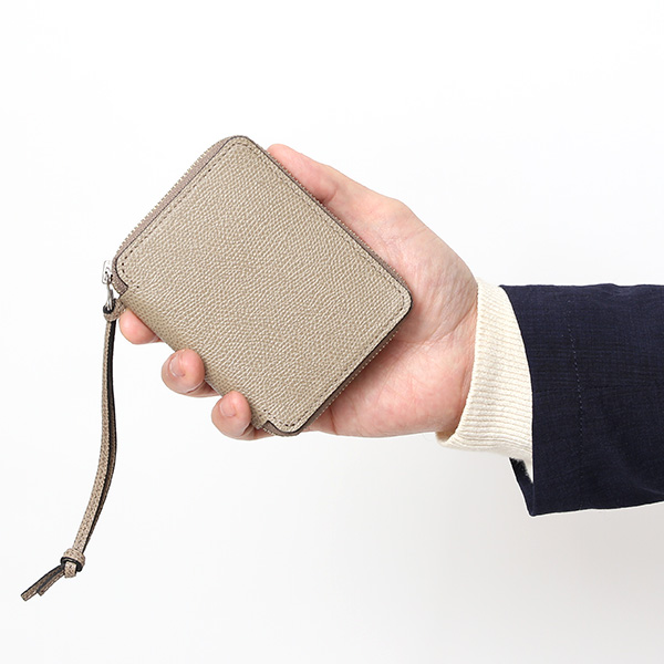  【SOPO】 フランス製高級レザー ミニ財布 二つ折り 本革 薄い ラウンドファスナー 小さい 財布 ブランド ベージュ 肌色 メンズ レディース ユニセックス 小銭入れあり 小型 ファスナー 薄型 おしゃれ プレゼント 革 レザー ソポ SO36