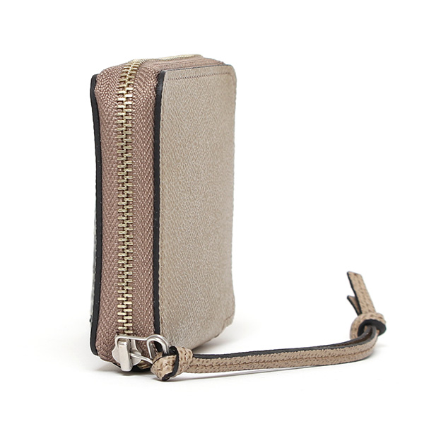  【SOPO】 フランス製高級レザー ミニ財布 二つ折り 本革 薄い ラウンドファスナー 小さい 財布 ブランド ベージュ 肌色 メンズ レディース ユニセックス 小銭入れあり 小型 ファスナー 薄型 おしゃれ プレゼント 革 レザー ソポ SO36