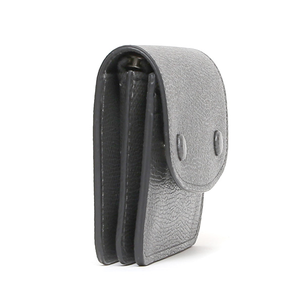  【SOPO】 フランス製高級レザー ミニ財布 本革 薄い 小さい 財布 トラッカーウォレット ブランド ダークグレー グレー グレイ 灰色 メンズ レディース ユニセックス 小型 コンパクト 薄型 さいふ おしゃれ プレゼント 日本製 革 レザー ソポ SO58