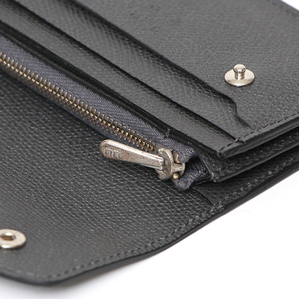  【SOPO】 フランス製高級レザー ミニ財布 本革 薄い 小さい 財布 トラッカーウォレット ブランド ダークグレー グレー グレイ 灰色 メンズ レディース ユニセックス 小型 コンパクト 薄型 さいふ おしゃれ プレゼント 日本製 革 レザー ソポ SO58