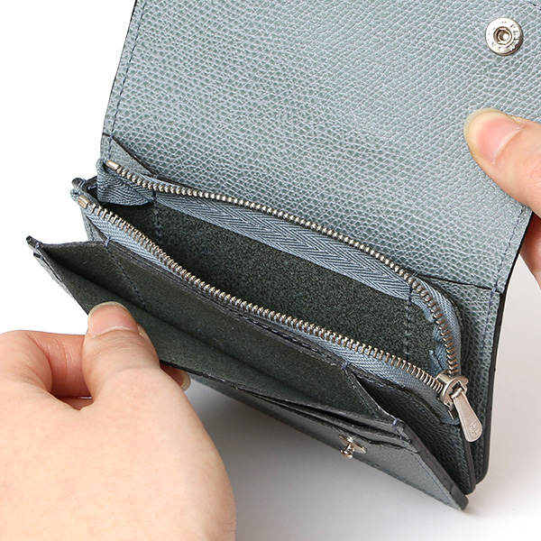  【SOPO】 フランス製高級レザー ミニ財布 本革 薄い 小さい 財布 トラッカーウォレット ブランド ブルー ネイビー 青色 メンズ レディース ユニセックス 小型 コンパクト 薄型 さいふ おしゃれ プレゼント 日本製 革 レザー ソポ SO58