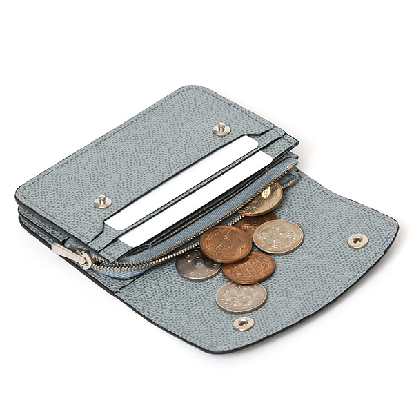  【SOPO】 フランス製高級レザー ミニ財布 本革 薄い 小さい 財布 トラッカーウォレット ブランド ブルー ネイビー 青色 メンズ レディース ユニセックス 小型 コンパクト 薄型 さいふ おしゃれ プレゼント 日本製 革 レザー ソポ SO58