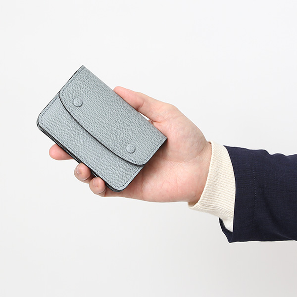  【SOPO】 フランス製高級レザー ミニ財布 本革 薄い 小さい 財布 トラッカーウォレット ブランド ブルー ネイビー 青色 メンズ レディース ユニセックス 小型 コンパクト 薄型 さいふ おしゃれ プレゼント 日本製 革 レザー ソポ SO58