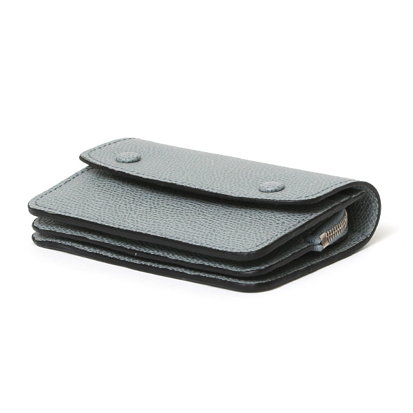  【SOPO】 フランス製高級レザー ミニ財布 本革 薄い 小さい 財布 トラッカーウォレット ブランド ブルー ネイビー 青色 メンズ レディース ユニセックス 小型 コンパクト 薄型 さいふ おしゃれ プレゼント 日本製 革 レザー ソポ SO58