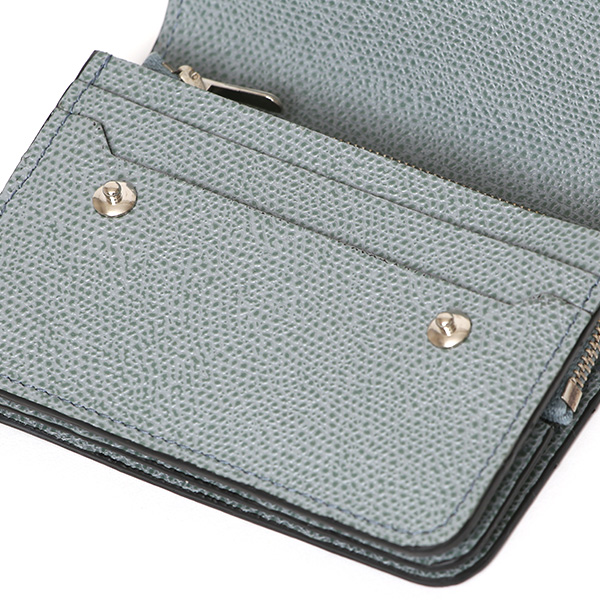  【SOPO】 フランス製高級レザー ミニ財布 本革 薄い 小さい 財布 トラッカーウォレット ブランド ブルー ネイビー 青色 メンズ レディース ユニセックス 小型 コンパクト 薄型 さいふ おしゃれ プレゼント 日本製 革 レザー ソポ SO58