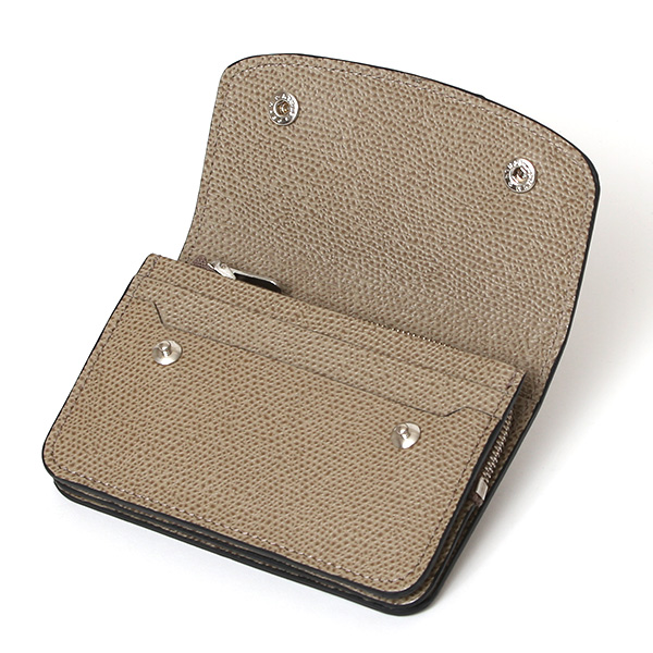  【SOPO】 フランス製高級レザー ミニ財布 本革 薄い 小さい 財布 トラッカーウォレット ブランド ベージュ 肌色 メンズ レディース ユニセックス 小型 コンパクト 薄型 さいふ おしゃれ プレゼント 日本製 革 レザー ソポ SO58