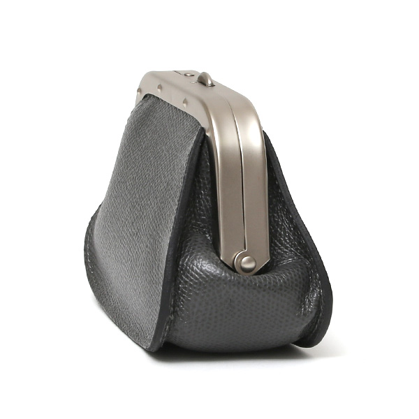  【SOPO】 フランス製高級レザー がま口 ミニ財布 カード収納 お札二つ折り可 本革 小銭入れ 財布 ブランド ダークグレー グレー グレイ 灰色 メンズ レディース ユニセックス コインケース おしゃれ プレゼント 革 レザー 国産 日本製 ソポ SO53