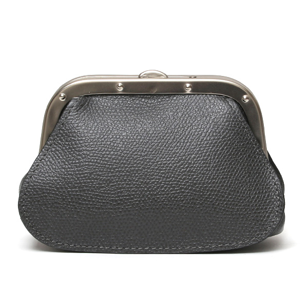  【SOPO】 フランス製高級レザー がま口 ミニ財布 カード収納 お札二つ折り可 本革 小銭入れ 財布 ブランド ダークグレー グレー グレイ 灰色 メンズ レディース ユニセックス コインケース おしゃれ プレゼント 革 レザー 国産 日本製 ソポ SO53