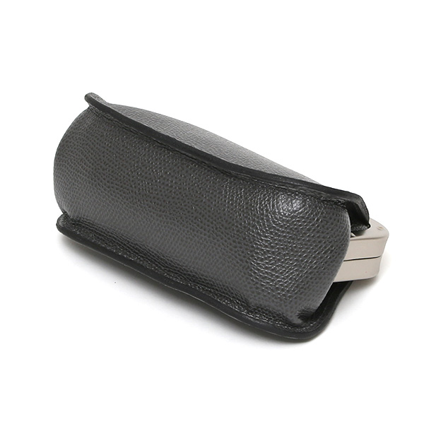  【SOPO】 フランス製高級レザー がま口 ミニ財布 カード収納 お札二つ折り可 本革 小銭入れ 財布 ブランド ダークグレー グレー グレイ 灰色 メンズ レディース ユニセックス コインケース おしゃれ プレゼント 革 レザー 国産 日本製 ソポ SO53