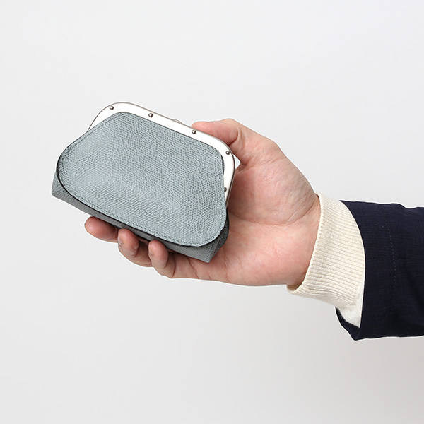  【SOPO】 フランス製高級レザー がま口 ミニ財布 カード収納 お札二つ折り可 本革 小銭入れ 財布 ブランド ブルー ネイビー 青色 メンズ レディース ユニセックス コインケース おしゃれ プレゼント 革 レザー 国産 日本製 ソポ SO53