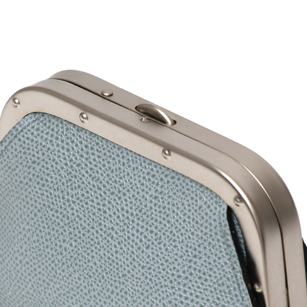  【SOPO】 フランス製高級レザー がま口 ミニ財布 カード収納 お札二つ折り可 本革 小銭入れ 財布 ブランド ブルー ネイビー 青色 メンズ レディース ユニセックス コインケース おしゃれ プレゼント 革 レザー 国産 日本製 ソポ SO53