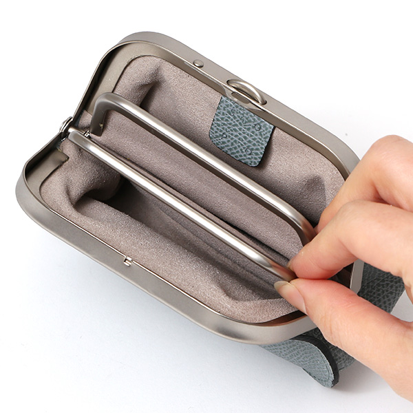  【SOPO】 フランス製高級レザー がま口 ミニ財布 カード収納 お札二つ折り可 本革 小銭入れ 財布 ブランド ブルー ネイビー 青色 メンズ レディース ユニセックス コインケース おしゃれ プレゼント 革 レザー 国産 日本製 ソポ SO53